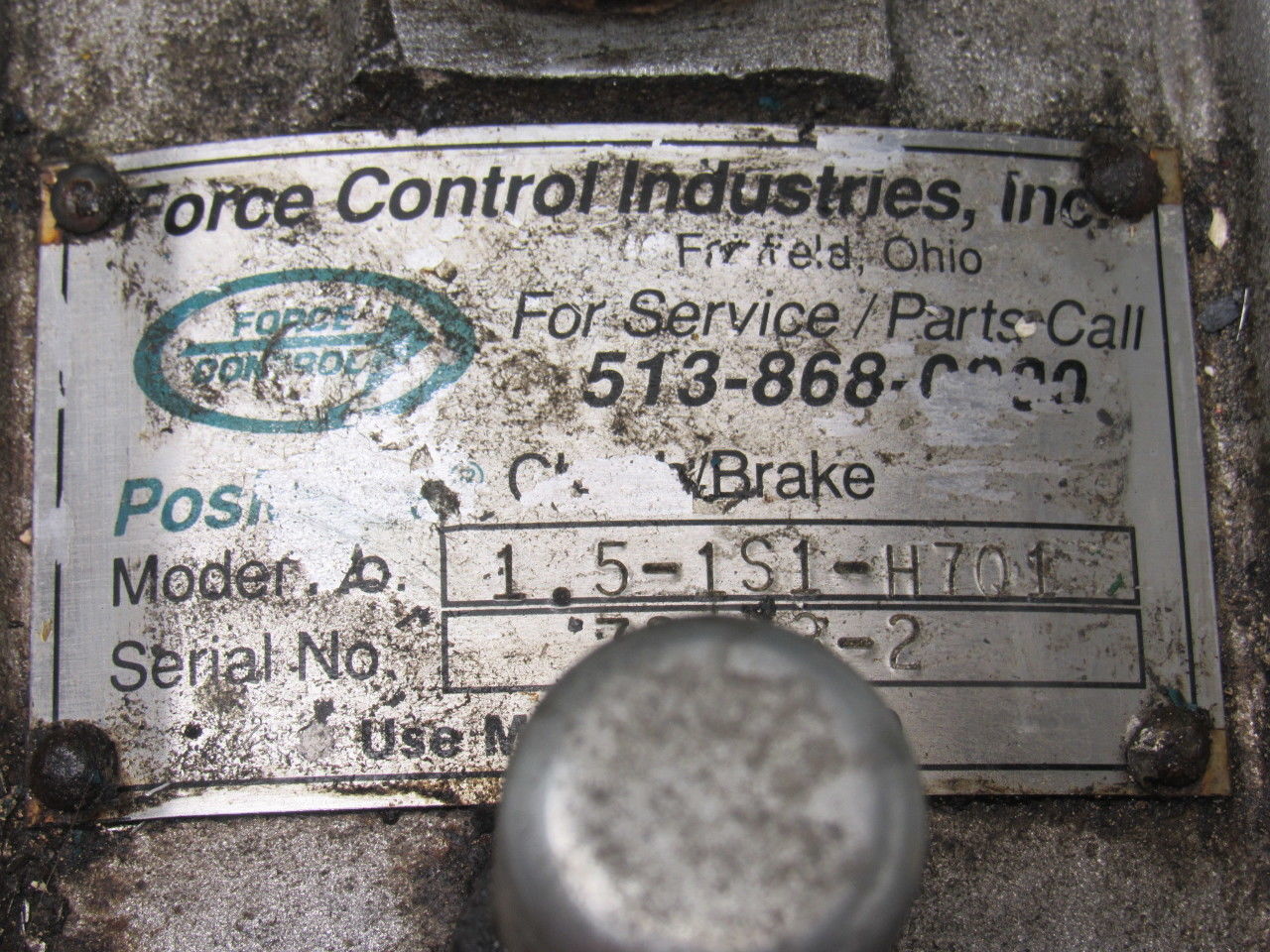 Force Control 1.5-1S1-H701 Pneumatic Clutch/Brake W/ Control Valve Regulator