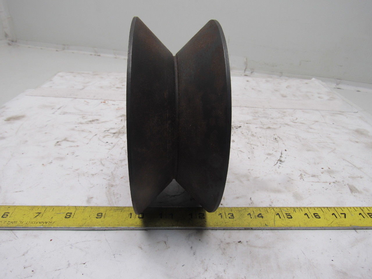 6" Carbon Steel V-Groove Roller 2-3/4" Wide 1-3/4"
