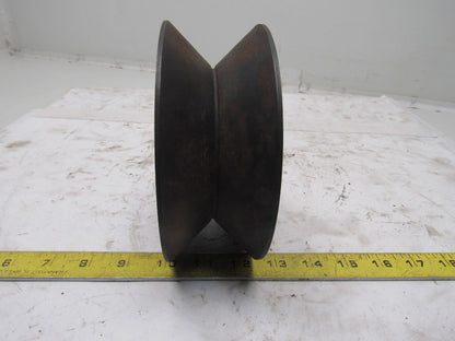6" Carbon Steel V-Groove Roller 2-3/4" Wide 1-3/4"