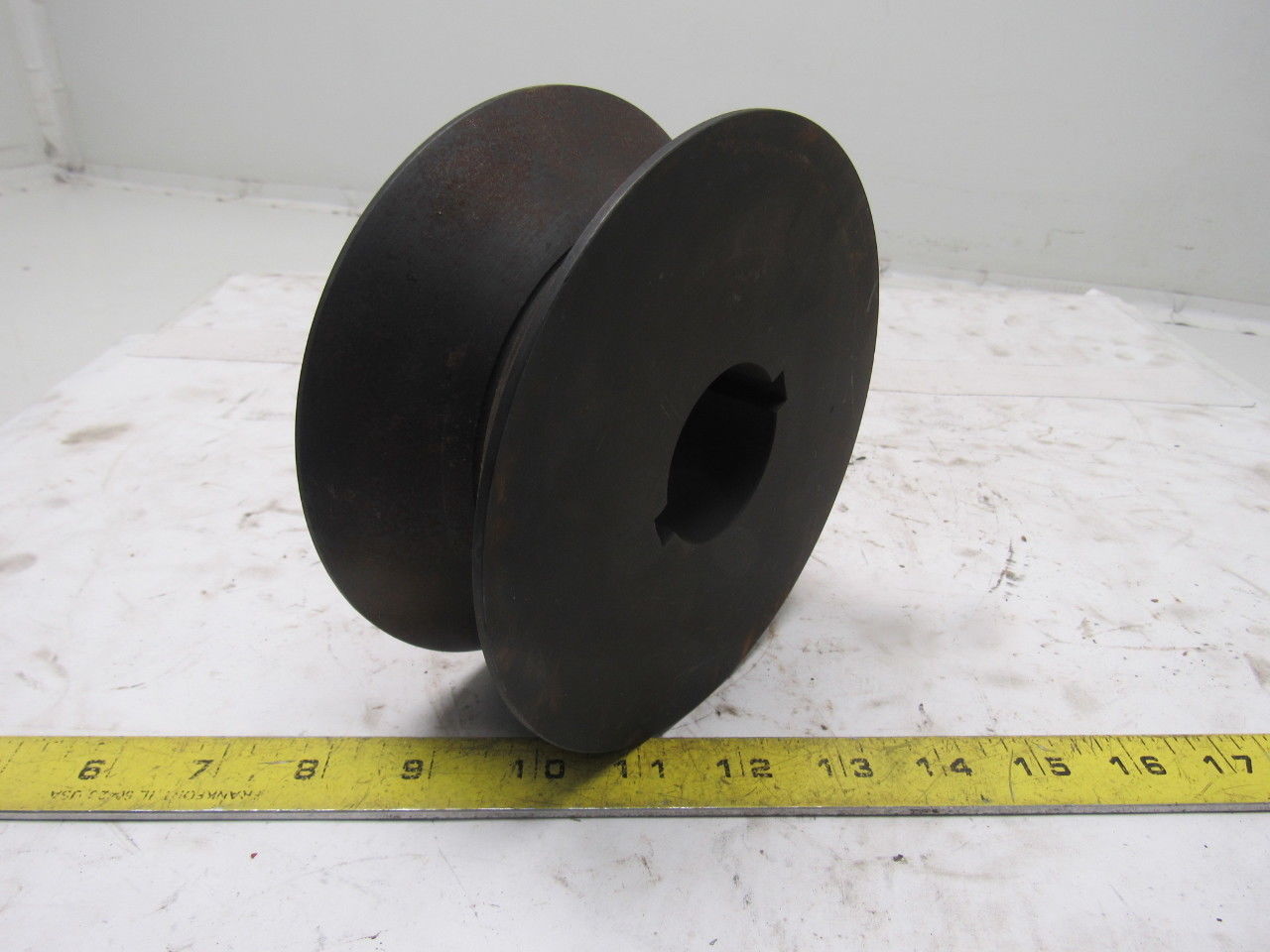 6" Carbon Steel V-Groove Roller 2-3/4" Wide 1-3/4"