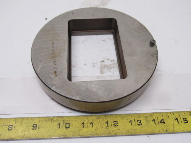 M 2.375x3.75x.006 Rectangular Cut Out Die 6" OD