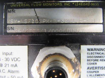 Universal Flow Monitor UFM MSM-NSF10GPM-B-32V1.0-GTLI 0-10 GPM Flow Meter