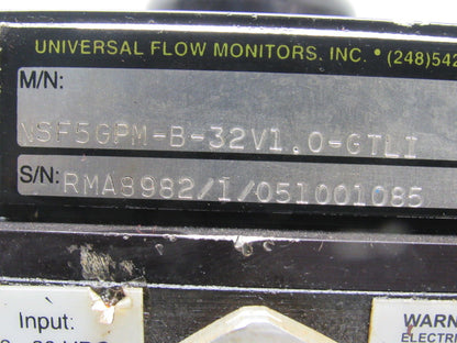 Universal Flow Monitor MSM-NSF5GPM-B-32V1.0-GTLI 5 GPM Flow Meter Triple Bank