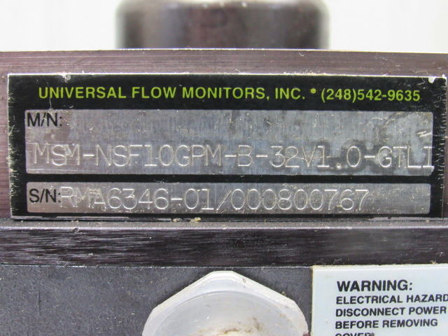 Universal Flow Monitor MSM-NSF5GPM-B-32V1.0-GTLI MSM-NSF10GPM-B-32V1.0-GTLI Bank