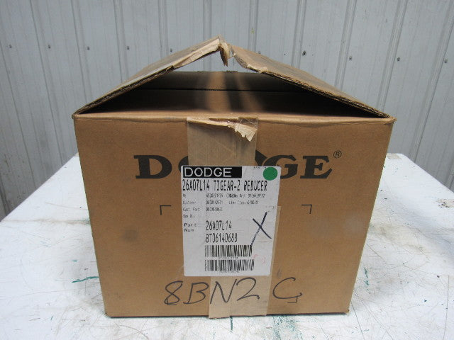 Dodge 26A07L14 Tigear 2 7.5:1 Ratio 1750RPM 6Hp Input 233RPM Out LH Gear Reducer