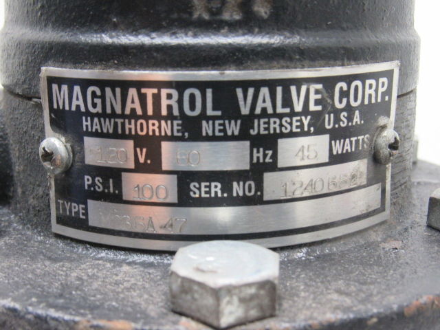 Magnetron MO36A-47 2" Brass Solenoid Valve W/ Manual Override 120V
