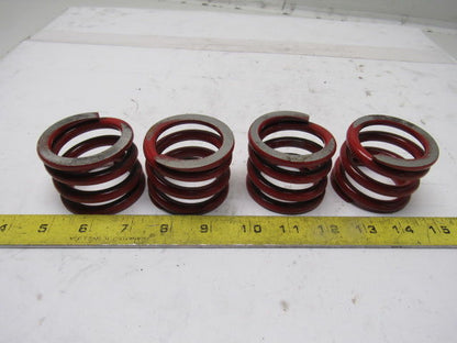 Red Die Springs 1-53-64" Tall 1.700Bore 5/16" Wire Thickness Lot Of 4