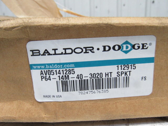 Dodge P64-14M-40-3020 High Torque HTD 40mm Timing Belt Sprocket 64T Taper Lock