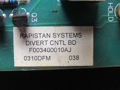 Rapistan F003400010AJ Conveyor Divert Circuit Board And Mechanical Assembly