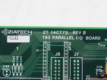 Ziatech ZT 14CT72-S141 Rev 0 192 Parallel I/O Board