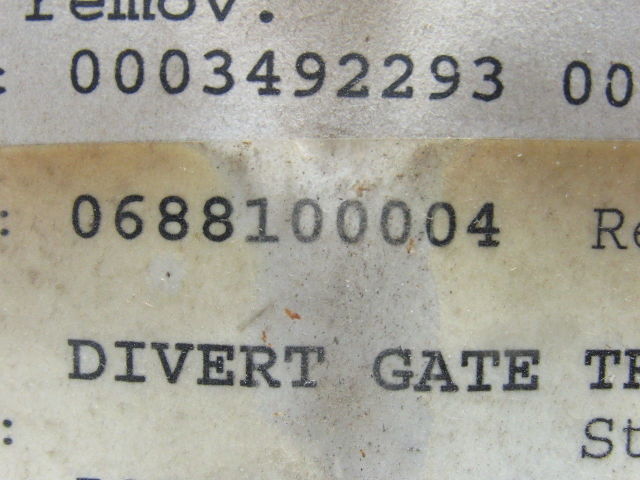 Dematic 0688100004 Divert Gate Tray 70 Dur. Urethane Sortation Conveyor