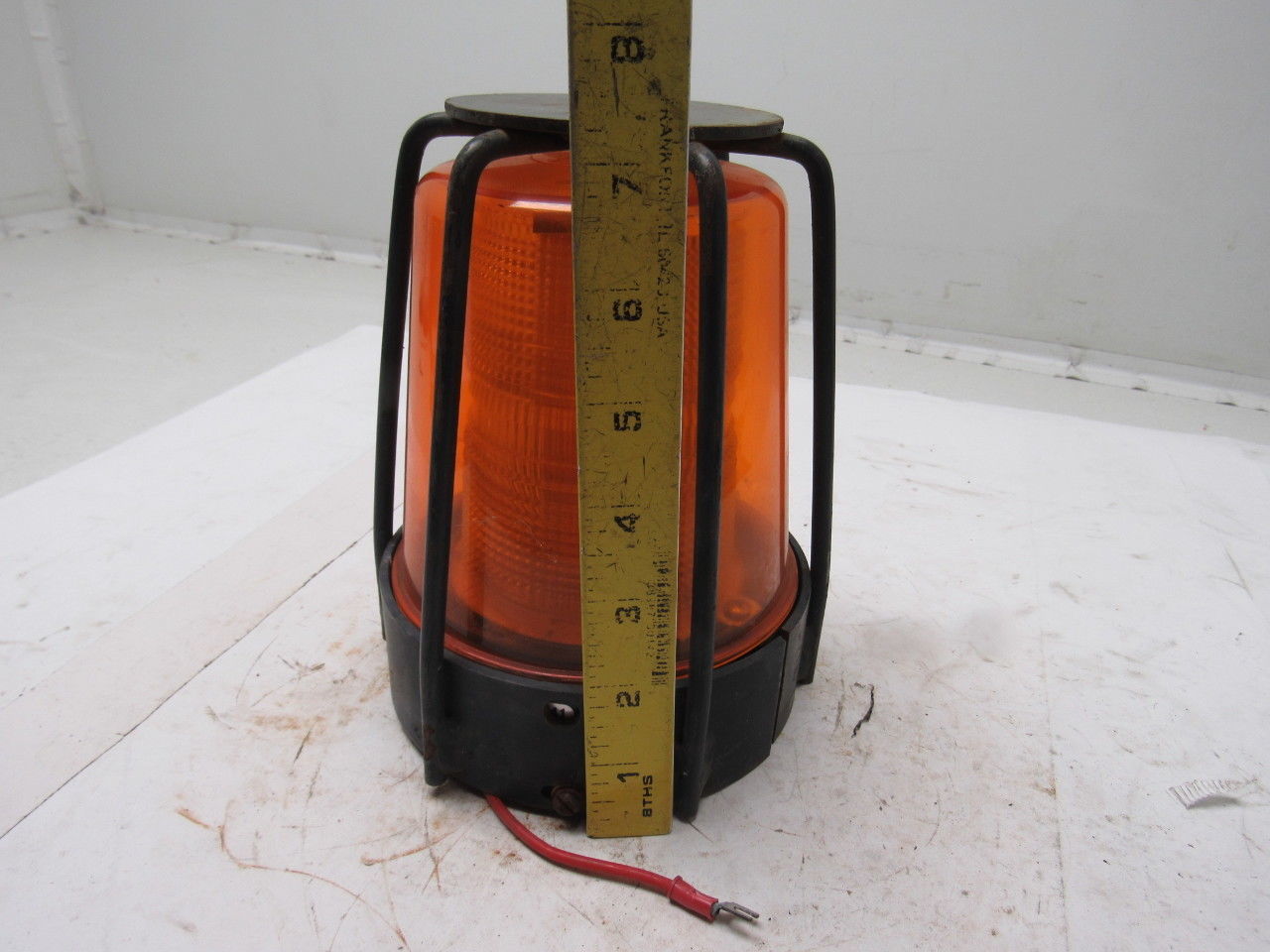 JW Speakers Model 541 Amber Lens Strobe Forklift Beacon Light With Cage 36V