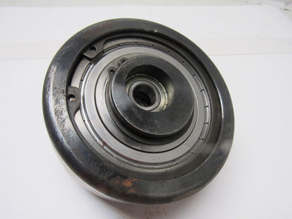 Dematic 5-1/2" x 2-1/4" Crowned Face End Pully W/ Cam  Attachment 5/8" Bore