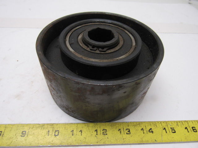 5-1/2" x 2-5/8" Crowned Face End Pully 1-1/8" Hexagonal Bore