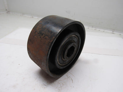 5-1/2" x 2-5/8" Crowned Face End Pully 1-1/8" Hexagonal Bore