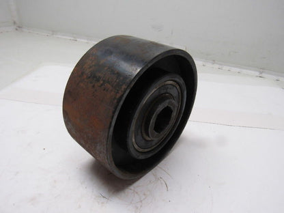 5-1/2" x 2-5/8" Crowned Face End Pully 1-1/8" Hexagonal Bore