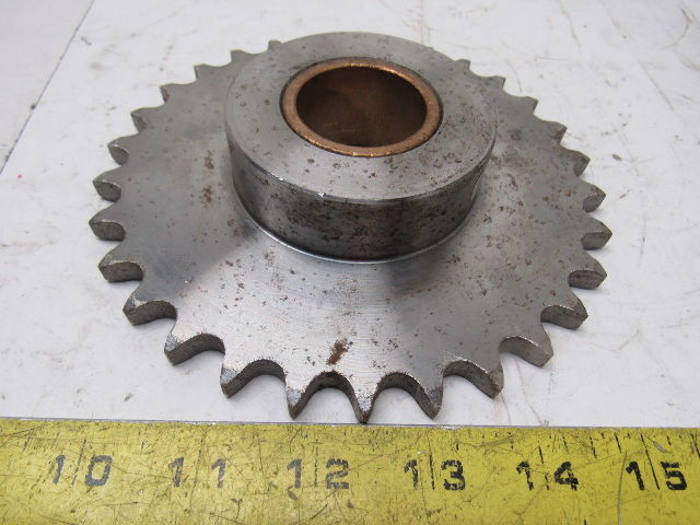 Tsubaki 50B30Z032 #50Roller Chain Sprocket 32T 1-7/16" Brass Bushing Bore
