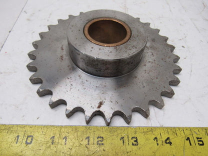 Tsubaki 50B30Z032 #50Roller Chain Sprocket 32T 1-7/16" Brass Bushing Bore