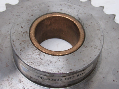 Tsubaki 50B30Z032 #50Roller Chain Sprocket 32T 1-7/16" Brass Bushing Bore