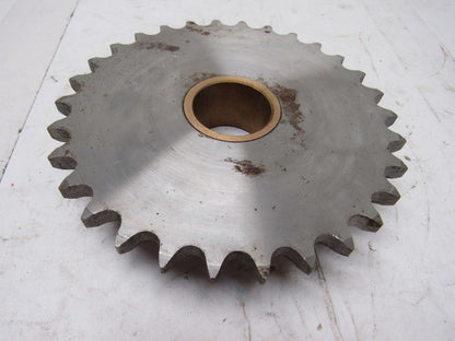 Tsubaki 50B30Z032 #50Roller Chain Sprocket 32T 1-7/16" Brass Bushing Bore