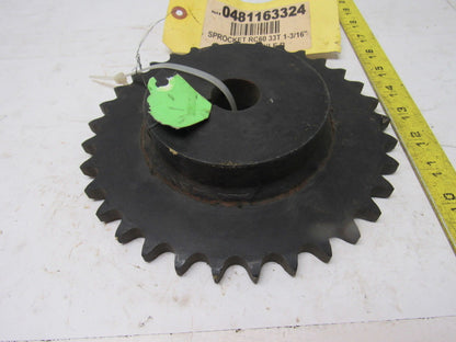 #60 Single Strand Roller Chain Sprocket 33T 1-3/16" Bore