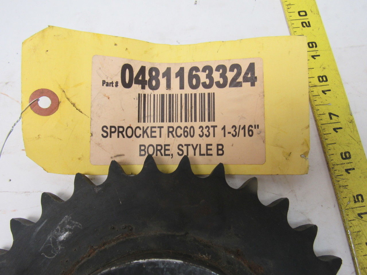 #60 Single Strand Roller Chain Sprocket 33T 1-3/16" Bore