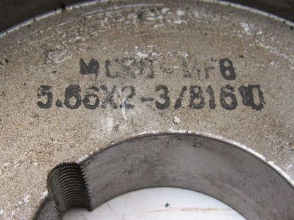 Micro MFG 5.66" x 2-3/8" Wide Crowned Face Drive Pulley 1610 Bushing Bore