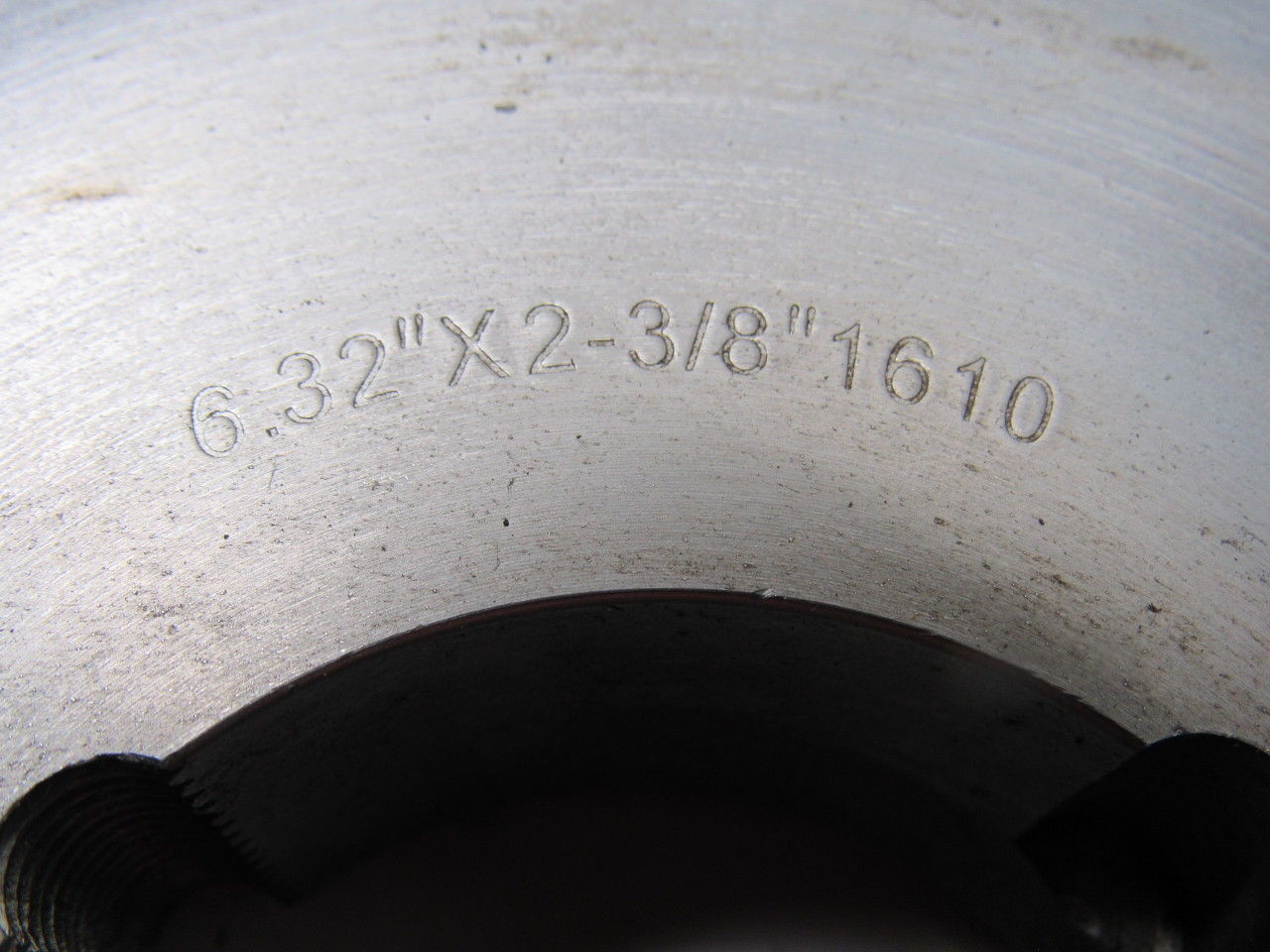 6.32" x 2-3/8" Wide Crowned Face Drive Pulley 1610 Bushing Bore