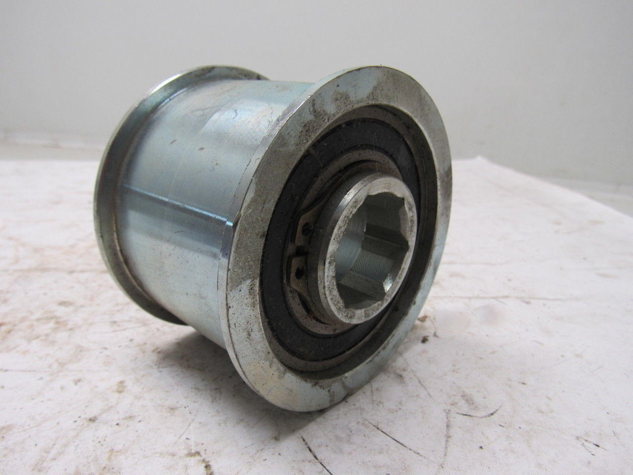 3" OD Snubber Roller 2" Wide Belt 1-1/8" Hex Bore Lot Of 2