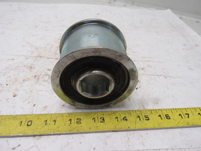 3" OD Snubber Roller 2" Wide Belt 1-1/8" Hex Bore Lot Of 2