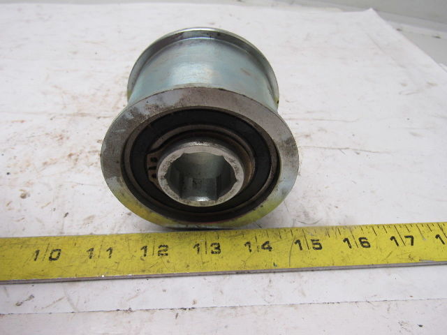 3" OD Snubber Roller 2" Wide Belt 1-1/8" Hex Bore Lot Of 2