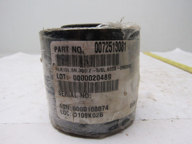 Dematic 0072513081 3" OD X 2-5/8" End Roller Crowned Face 1-1/16" Hex Bore