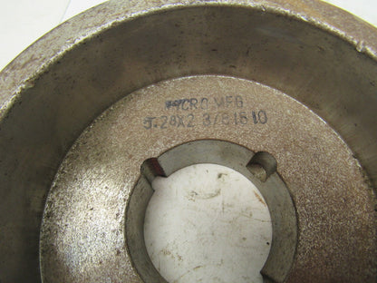 Micro MFG 5.28" x 2-3/8" Wide Crowned Face End Pulley Taperlock Bushed 1610