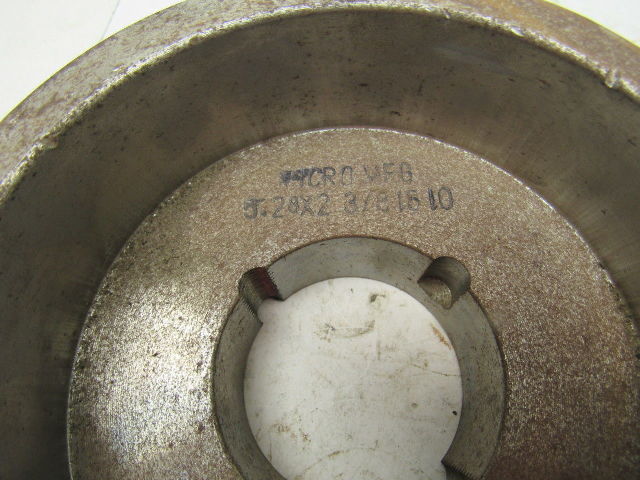 Micro MFG 5.28" x 2-3/8" Wide Crowned Face End Pulley Taperlock Bushed 1610