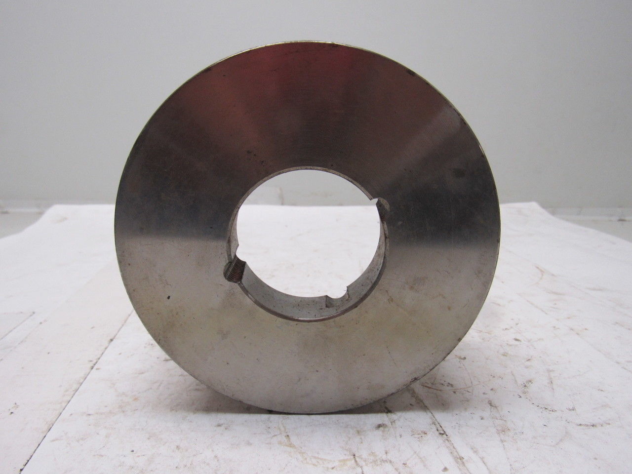 Micro MFG 5.28" x 2-3/8" Wide Crowned Face End Pulley Taperlock Bushed 1610