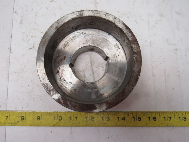 5.28" x 2-3/8" Wide Crowned Face End Pulley Taperlock Bushed 1610