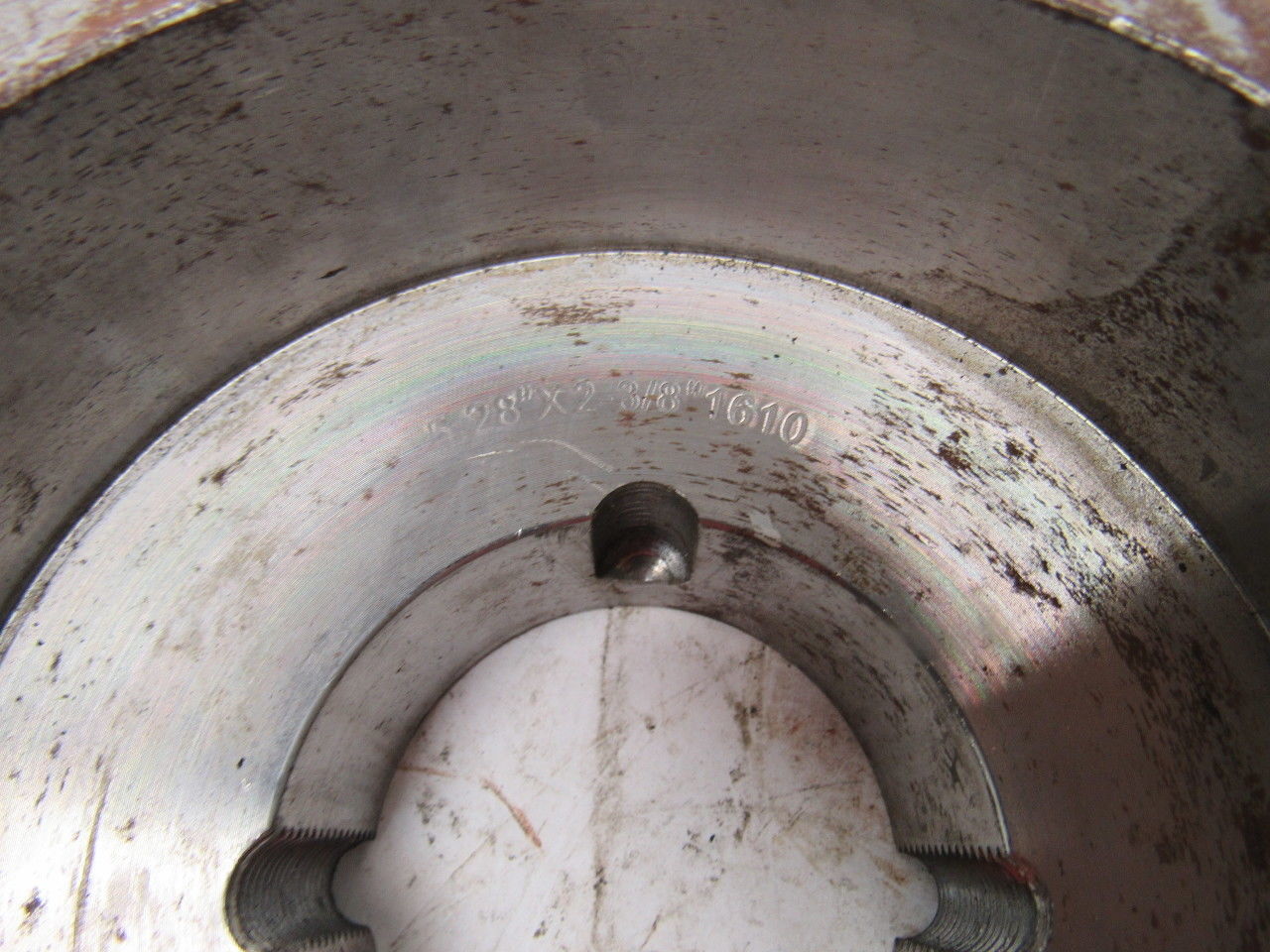 5.28" x 2-3/8" Wide Crowned Face End Pulley Taperlock Bushed 1610