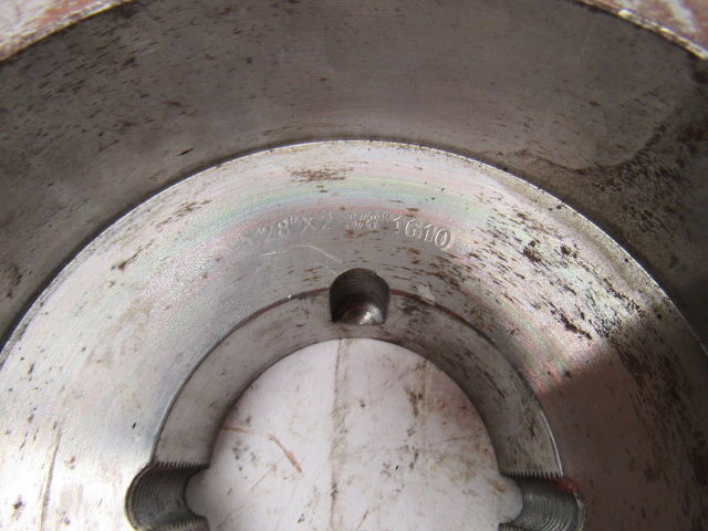 5.28" x 2-3/8" Wide Crowned Face End Pulley Taperlock Bushed 1610