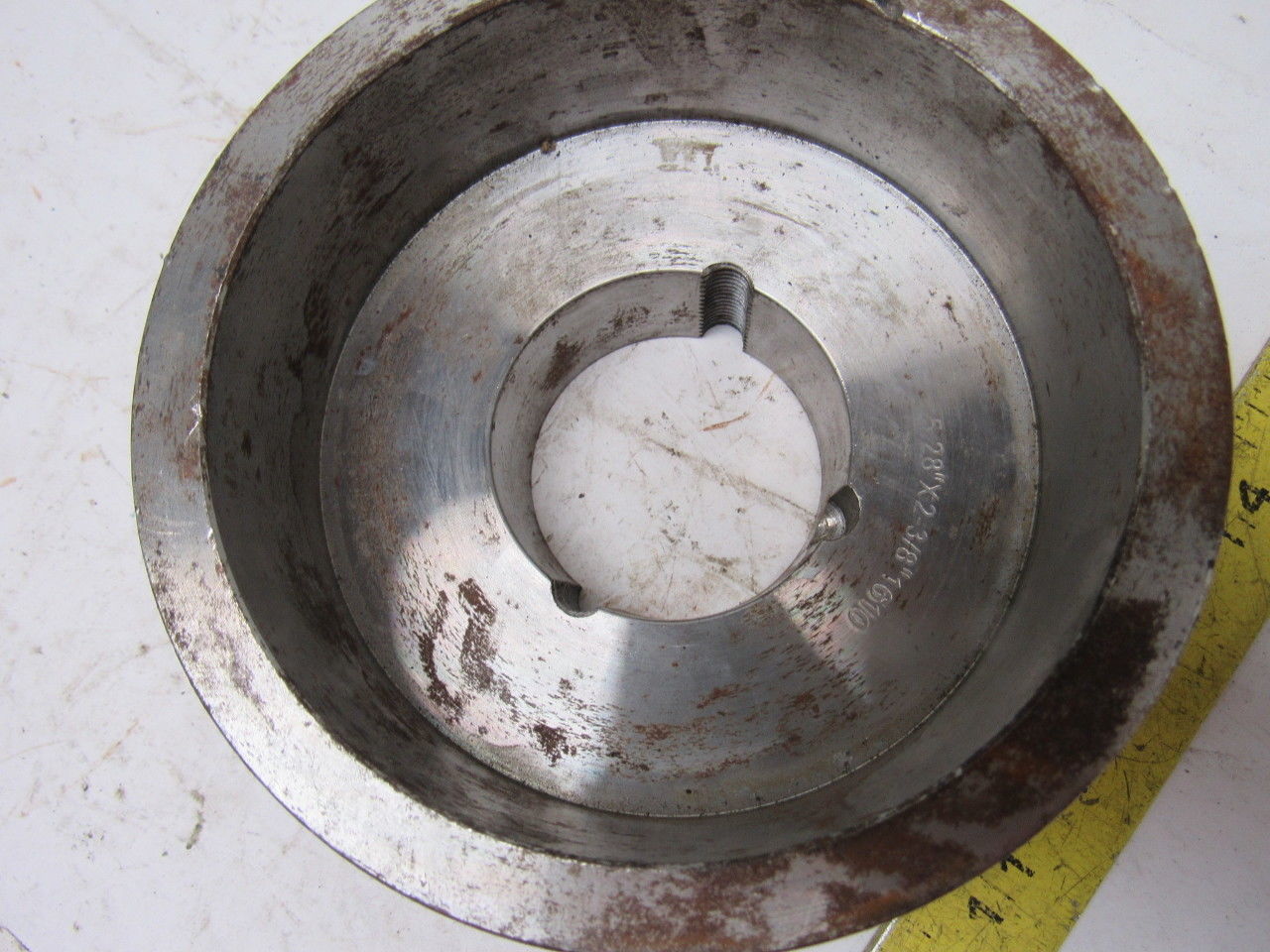 5.28" x 2-3/8" Wide Crowned Face End Pulley Taperlock Bushed 1610