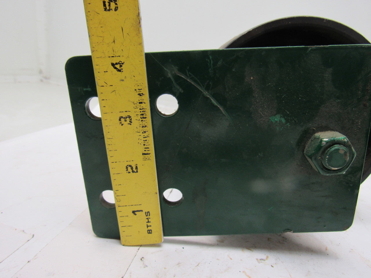 Dematic 5-1/2" x 2-5/8" Crowned Face End Roller 1-1/16" Hex Bore W/ Mount Lot/2