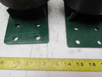 Dematic 5-1/2" x 2-5/8" Crowned Face End Roller 1-1/16" Hex Bore W/ Mount Lot/2