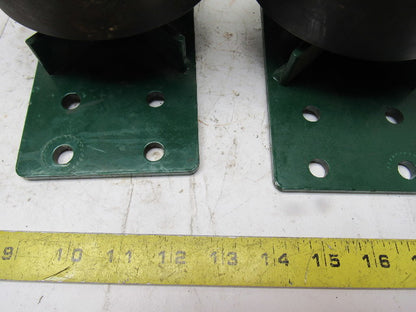 Dematic 5-1/2" x 2-5/8" Crowned Face End Roller 1-1/16" Hex Bore W/ Mount Lot/2