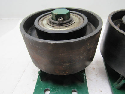 Dematic 5-1/2" x 2-5/8" Crowned Face End Roller 1-1/16" Hex Bore W/ Mount Lot/2
