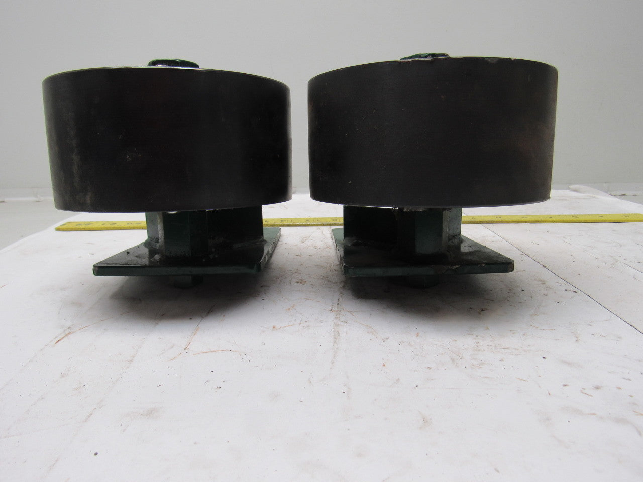 Dematic 5-1/2" x 2-5/8" Crowned Face End Roller 1-1/16" Hex Bore W/ Mount Lot/2