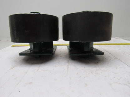 Dematic 5-1/2" x 2-5/8" Crowned Face End Roller 1-1/16" Hex Bore W/ Mount Lot/2