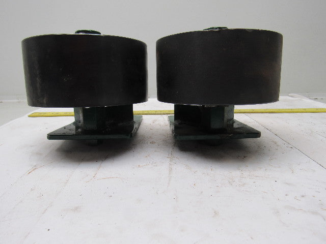 Dematic 5-1/2" x 2-5/8" Crowned Face End Roller 1-1/16" Hex Bore W/ Mount Lot/2