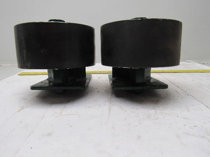 Dematic 5-1/2" x 2-5/8" Crowned Face End Roller 1-1/16" Hex Bore W/ Mount Lot/2