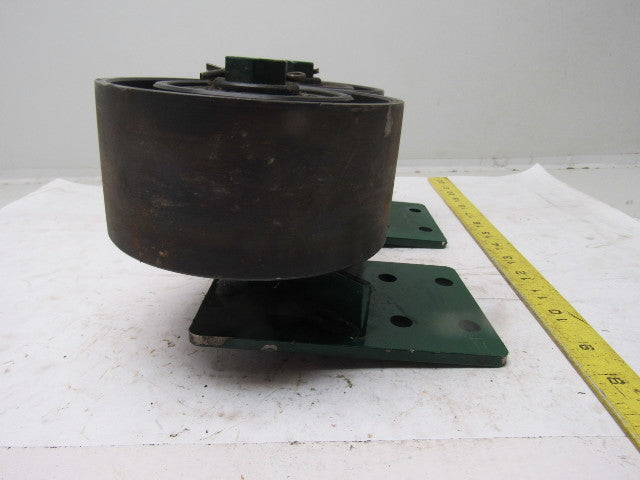 Dematic 5-1/2" x 2-5/8" Crowned Face End Roller 1-1/16" Hex Bore W/ Mount Lot/2
