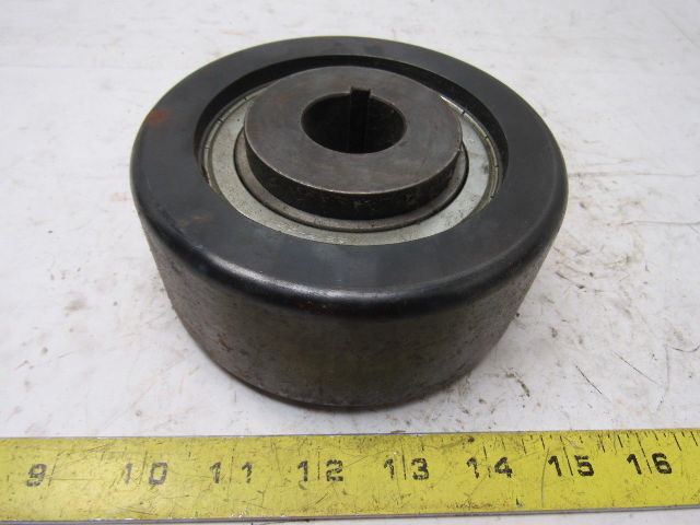 5-1/2" OD x 2-1/4" Crowned Face End Pulley 1-1/4" Keyed Bore