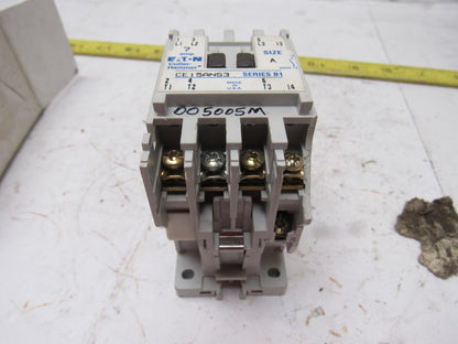 Cutler Hammer CE15BNS3AB Ser B1 3 Pole Open 600V 3Ph 7.5Hp MAX 120V Coil